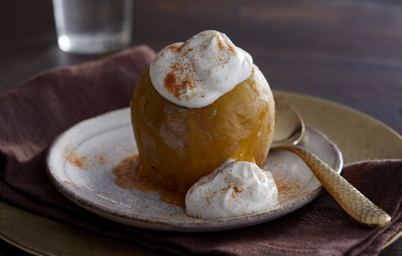 Einfacher Bratapfel mit Ingwer