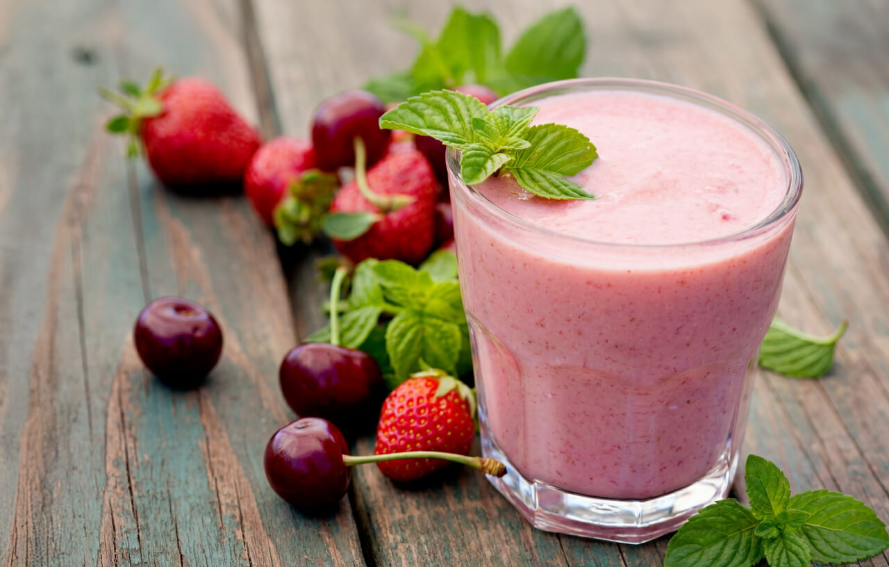 Süß-saures Kirschsaft-Smoothie