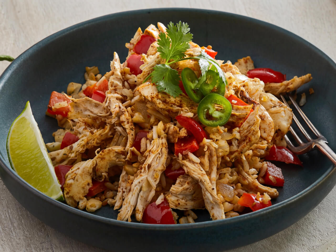 Würzige Hähnchen-Fajitas